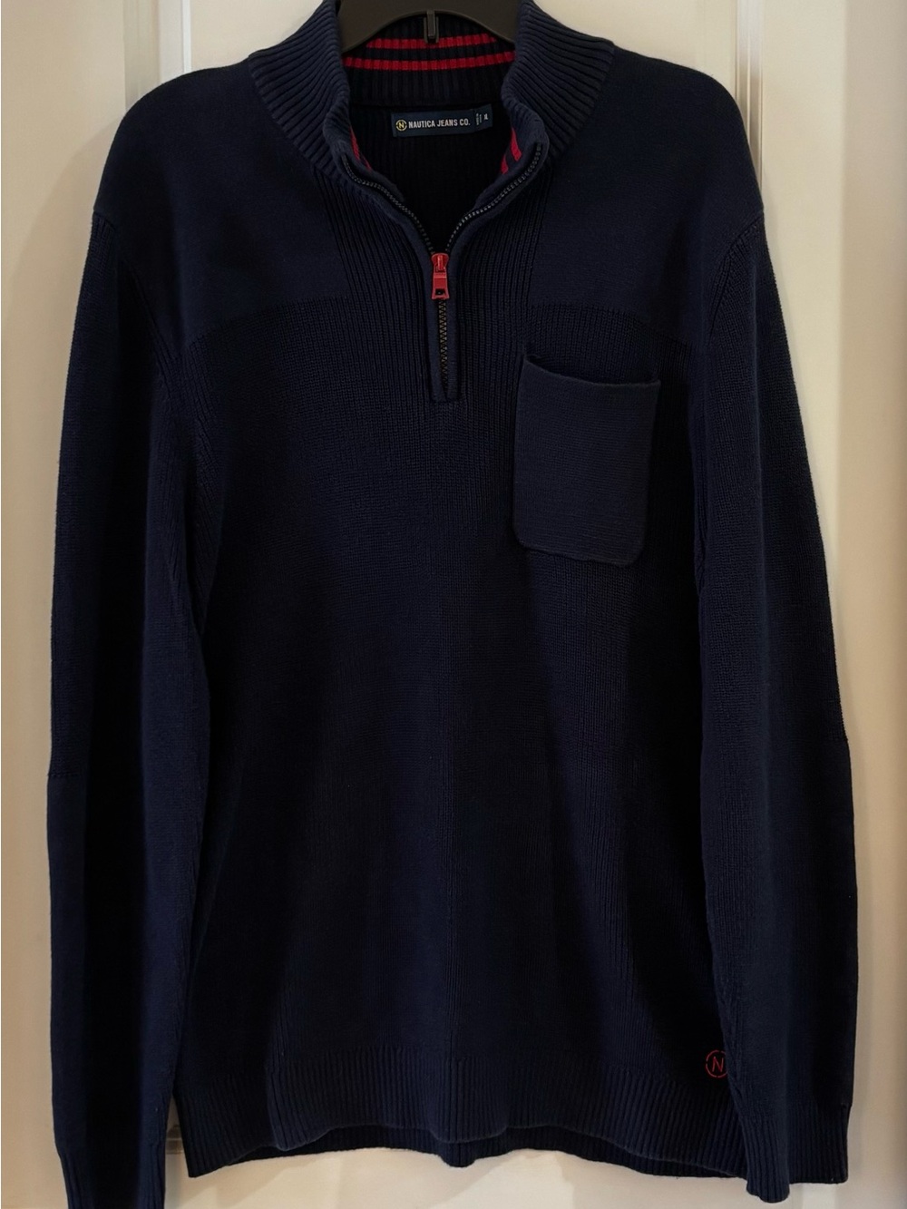 Men's Navy Half-Zip Sweater